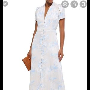 Equipment Gaetan Floral Print Washed Silk Dress